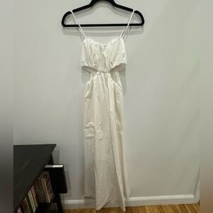 Abercrombie & Fitch | White Cotton Cut Put Maxi Dress | Small Petite NWT